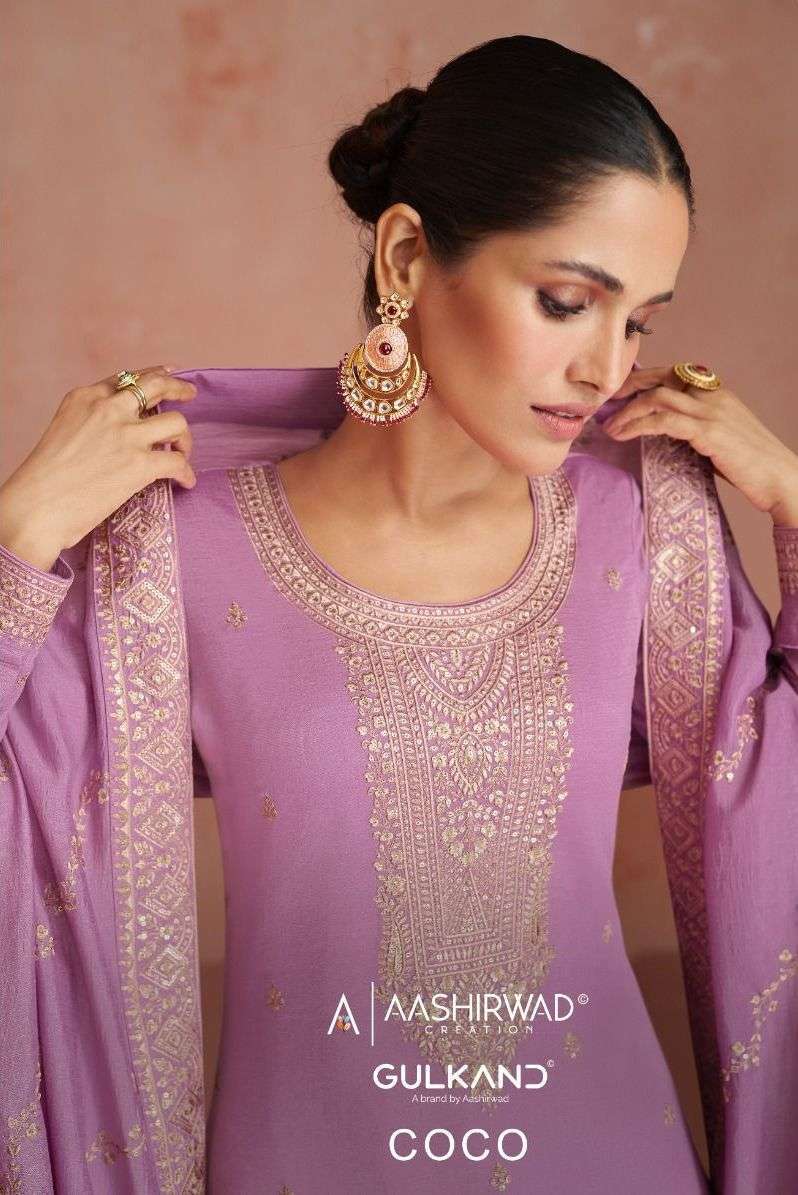 aashirwad coco series 9602-9606 premium silk suit 