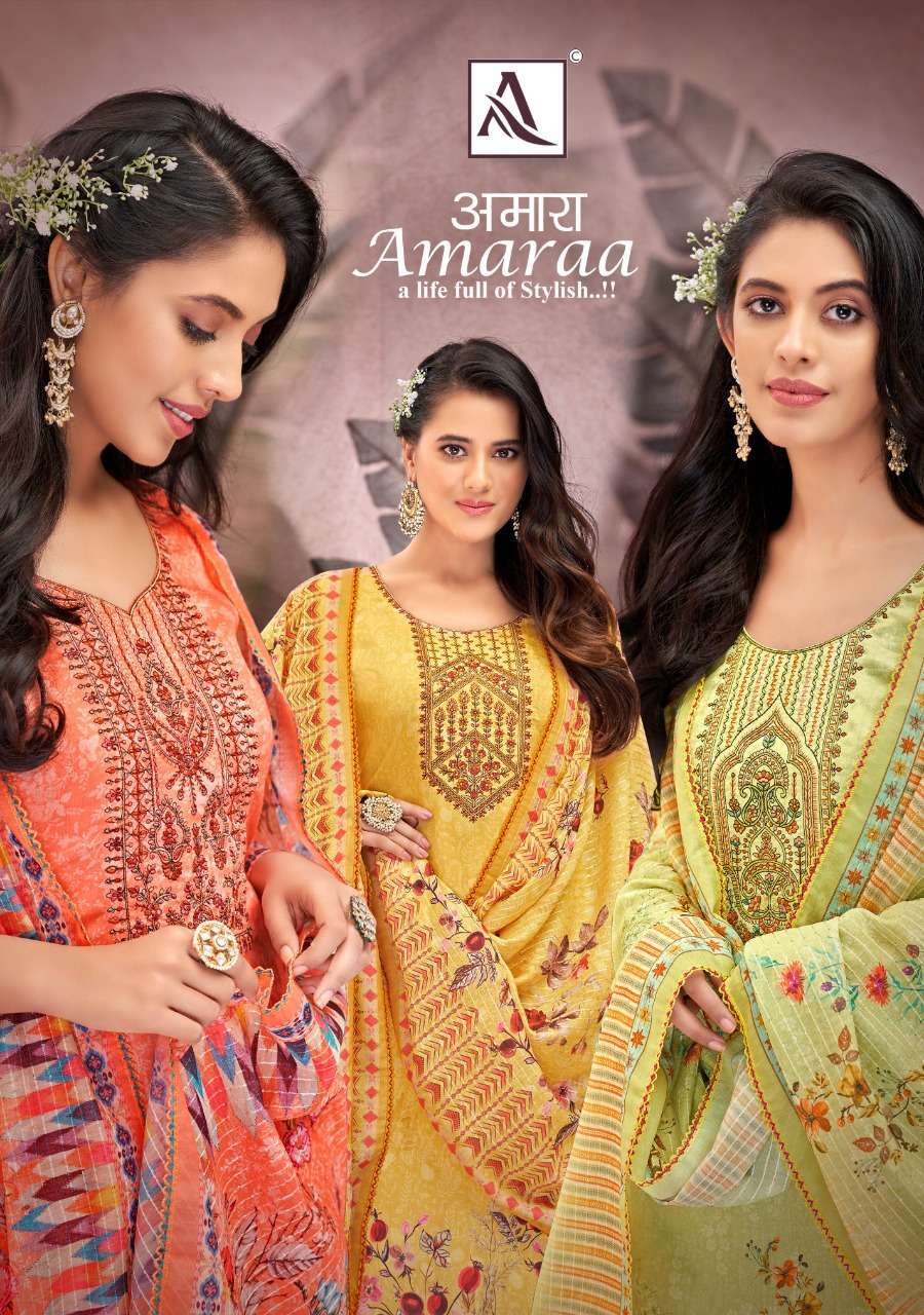 alok suit amaraa series 1011001-1011008 Pure Zam Cotton suit