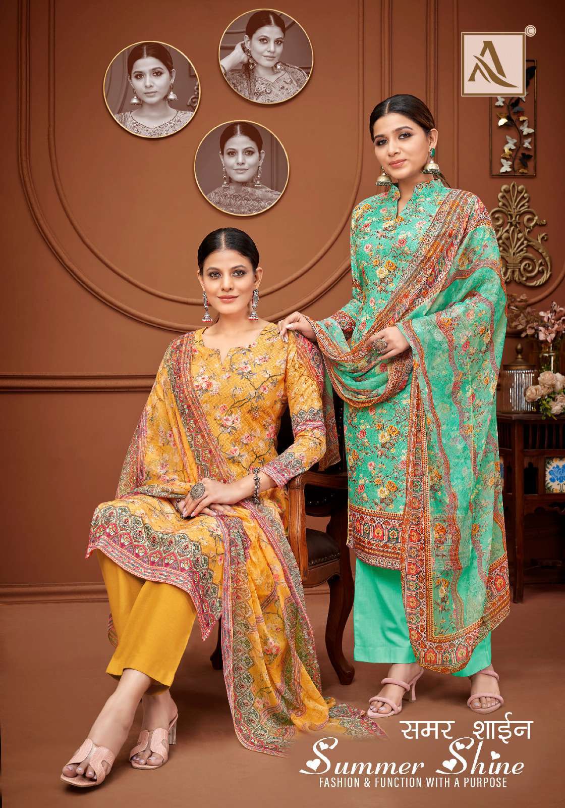 alok suit summer shine series 120001-120005 pure cotton suit