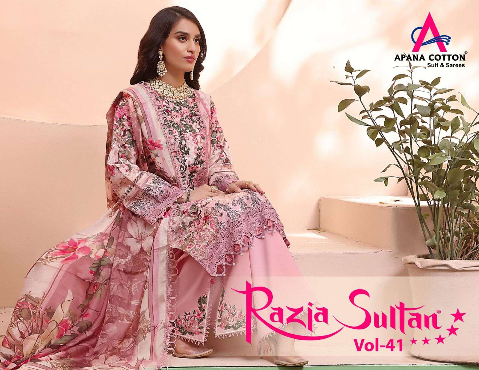 Apna Razia Sultan vol-41 series 41001-41010 pure cotton suit 