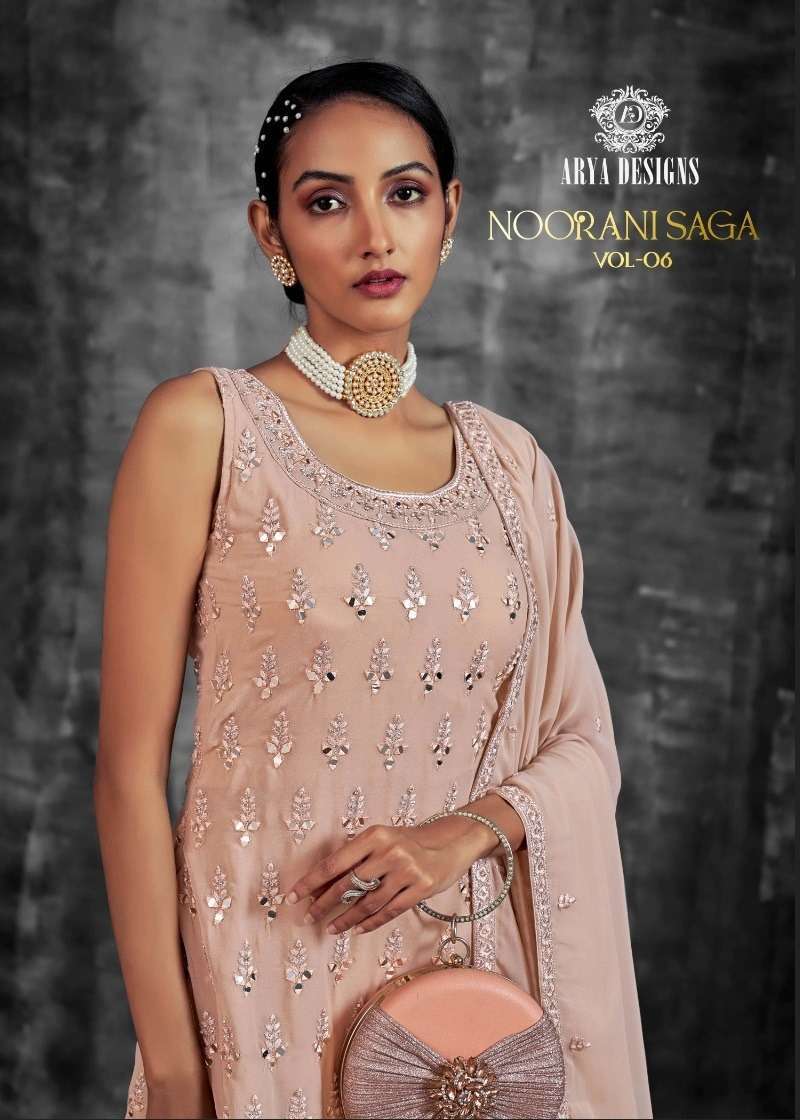 arya designs noorani saga vol 6 series 54001-54010 georgette suit 