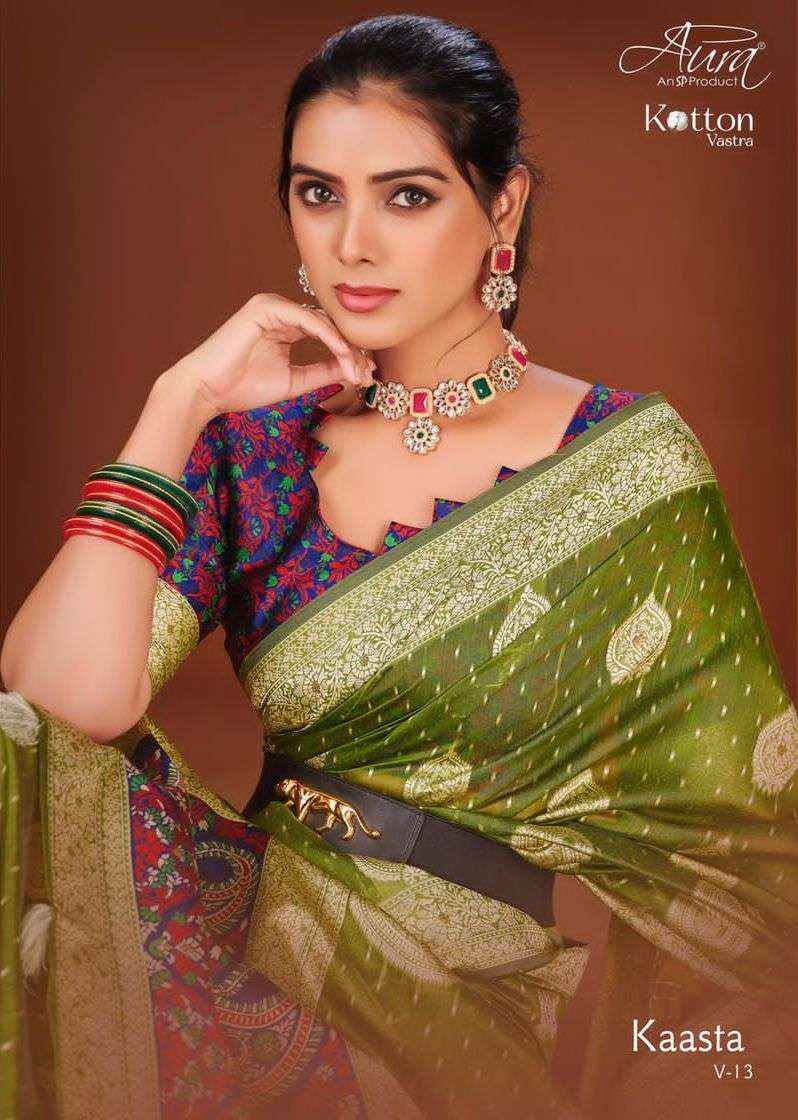 aura kaasta vol 13 series 47901-47906 cotton saree