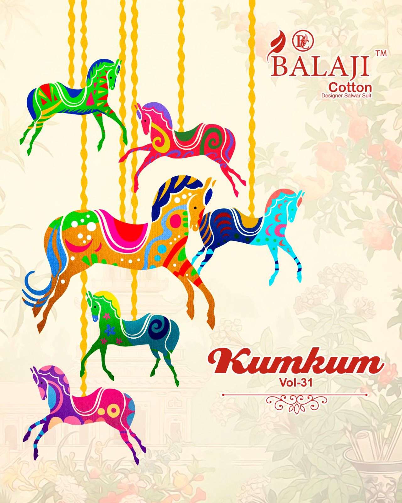 balaji kumkum vol 31 series 3101-3120 cotton suit 