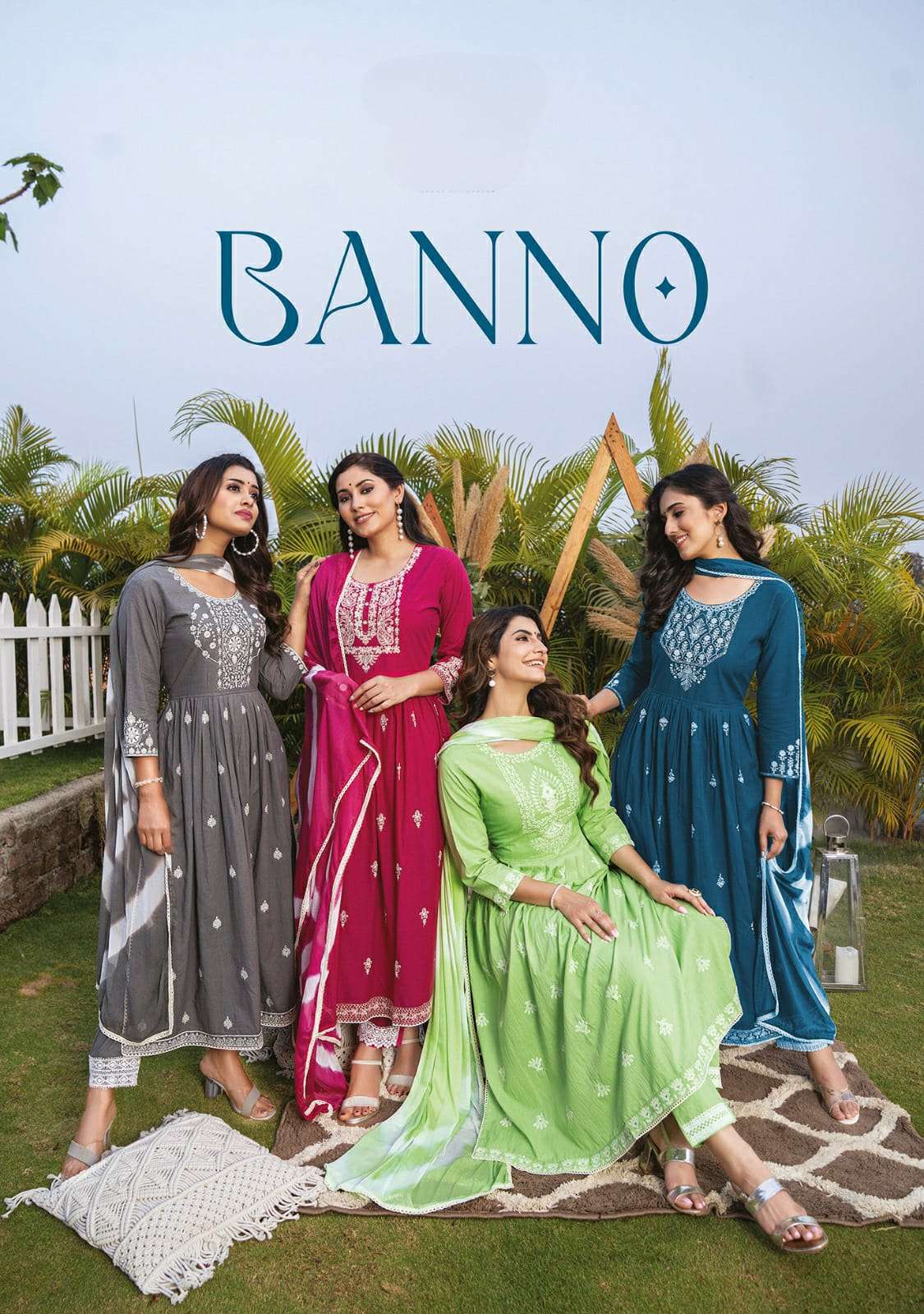 Banno designer pure cotton suit 