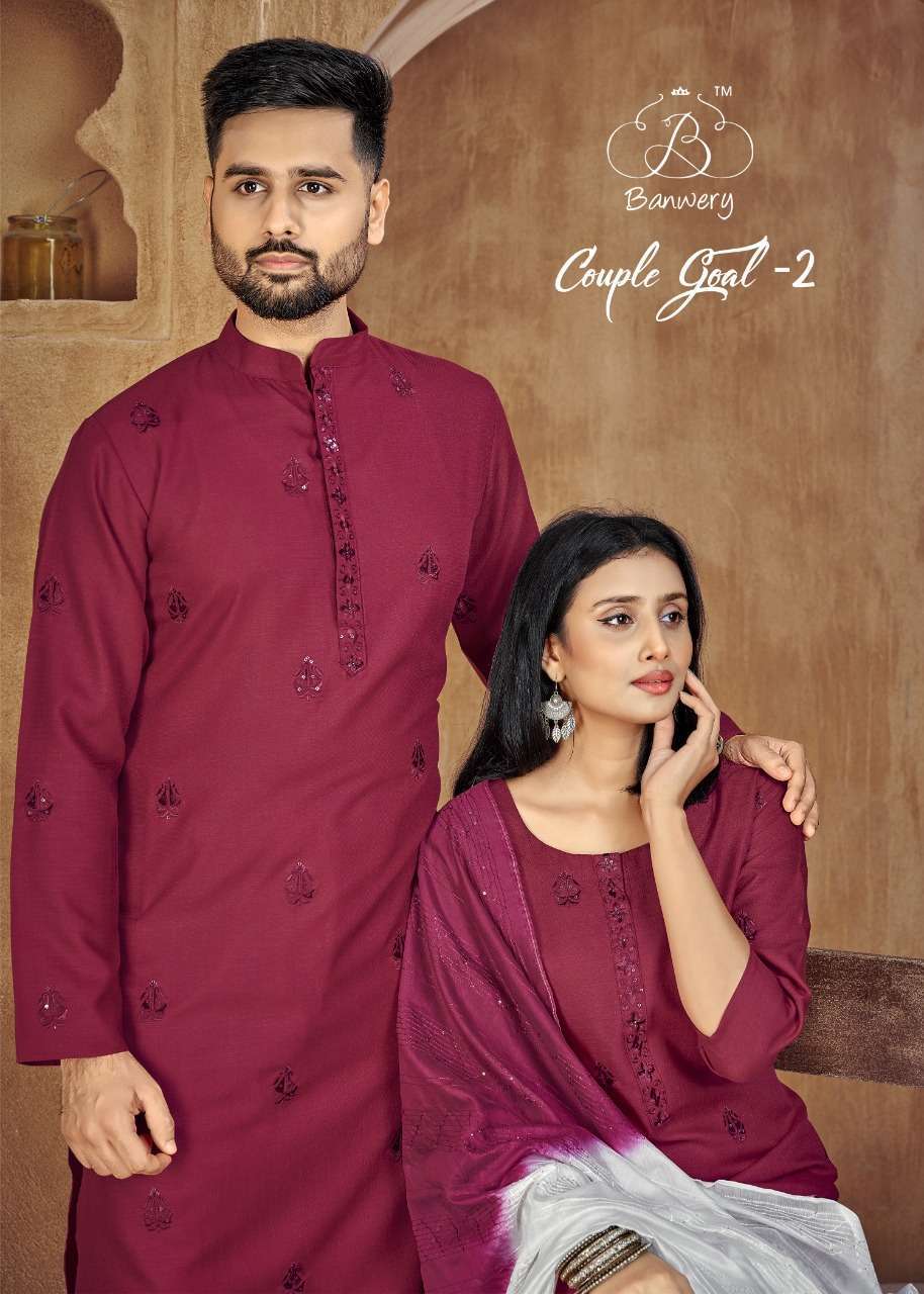 banwery couple goal vol 2 series 1001-1007 Pure cotton readymade suit