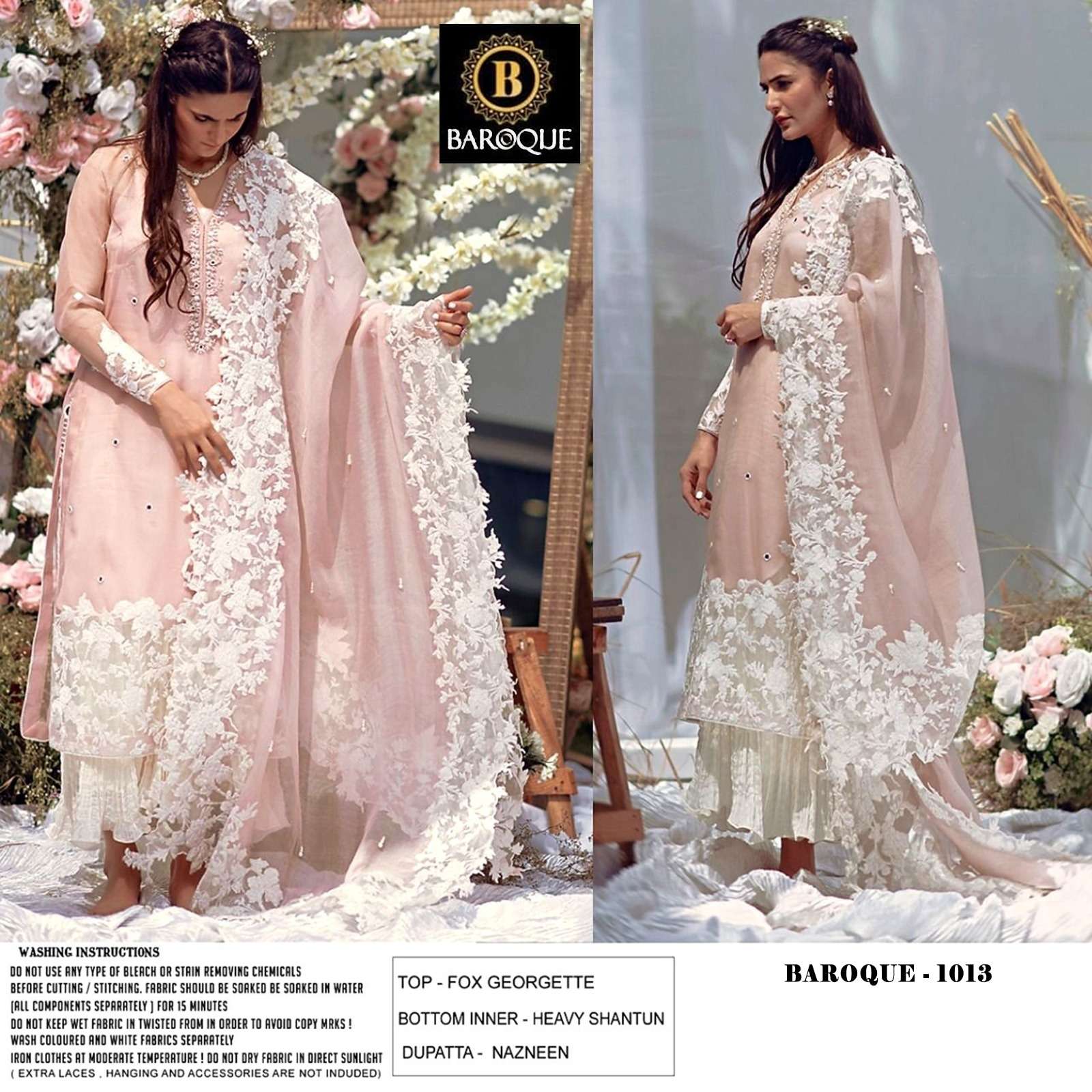 baroque 1013 designer georgette suit 