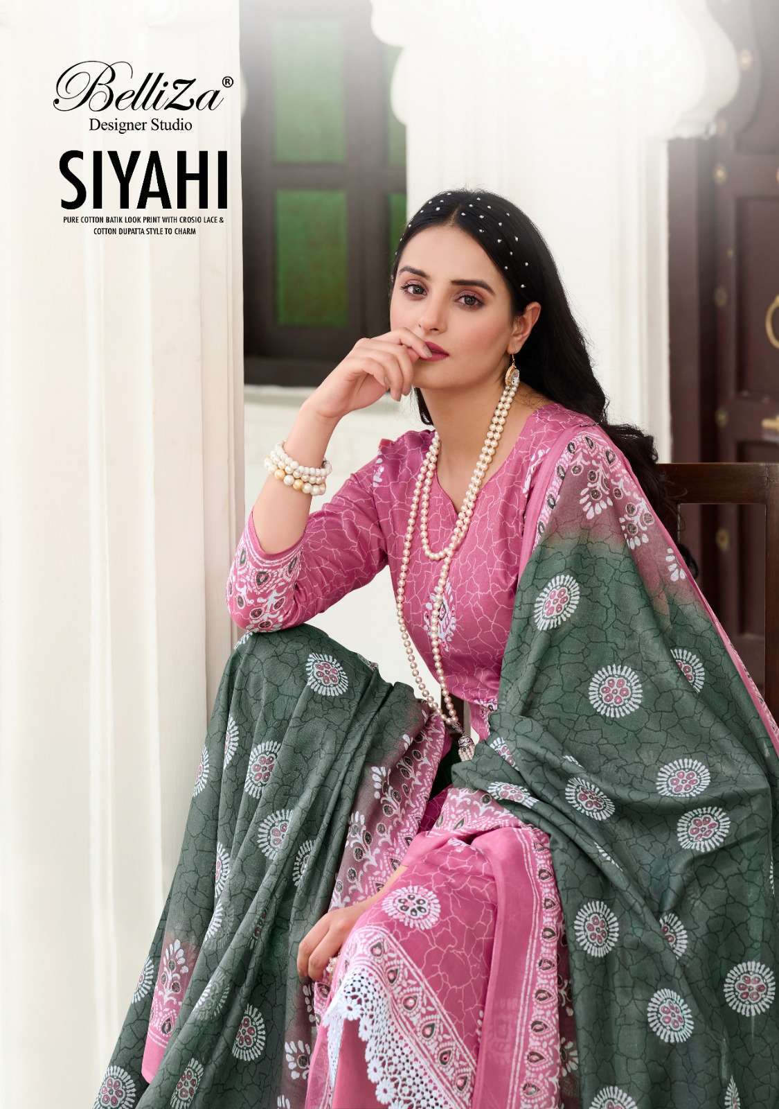 belliza siyahi series 773001-773010 pure cotton suit