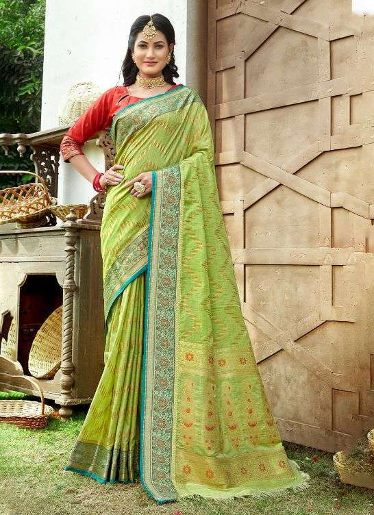 bunawat aadya Silk Heavy Weaving Work saree