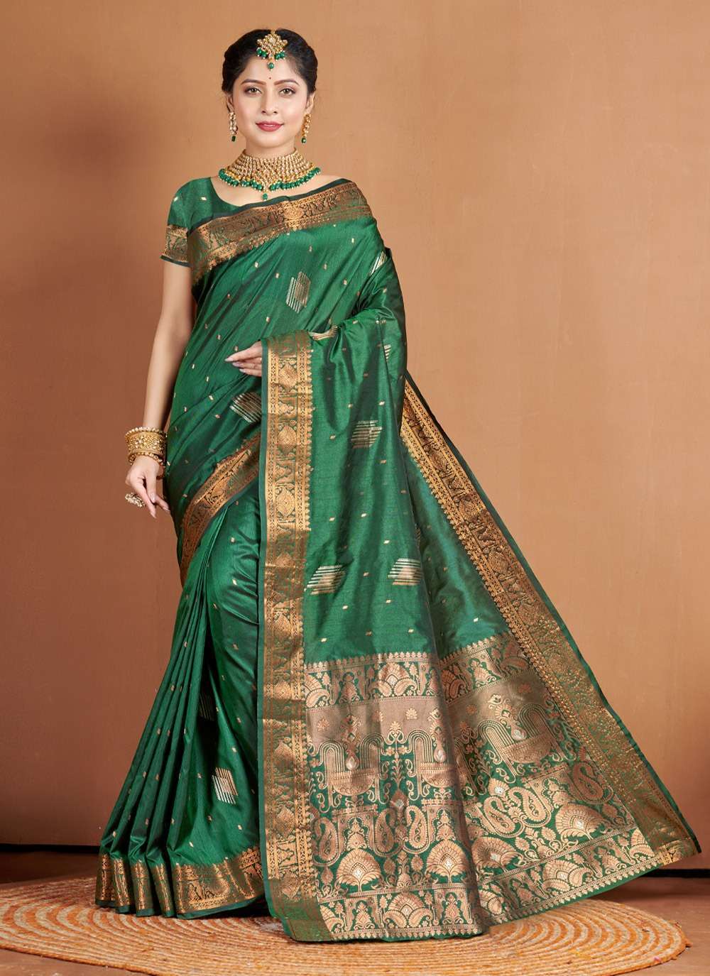 bunawat piya basanti series 10085-10090 Banarasi Silk saree