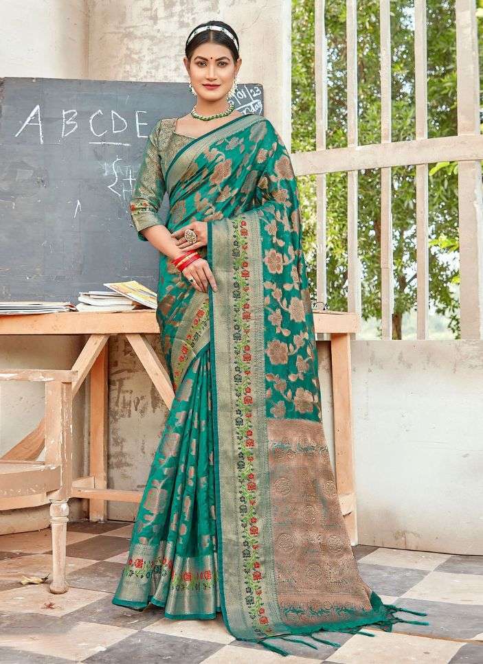 bunawat rashmik organza saree