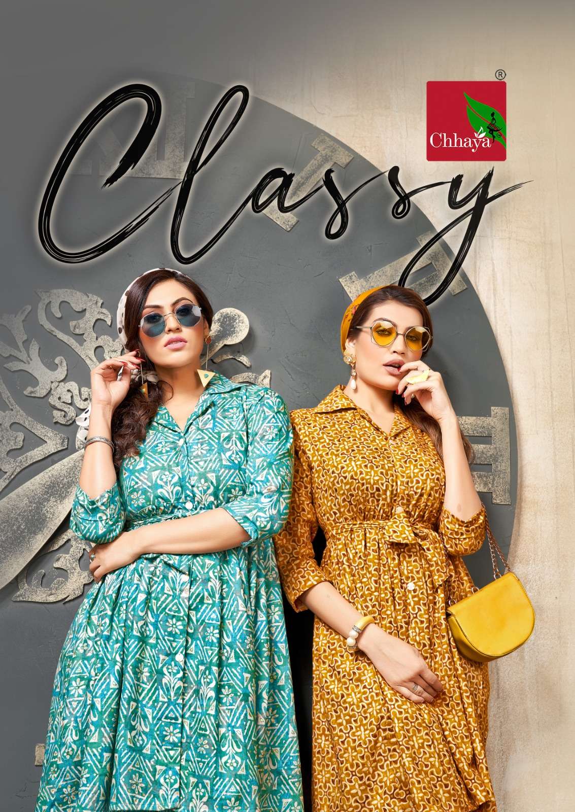 chhaya kurti classy series 1001-1006 Heavy rayon foil print kurti