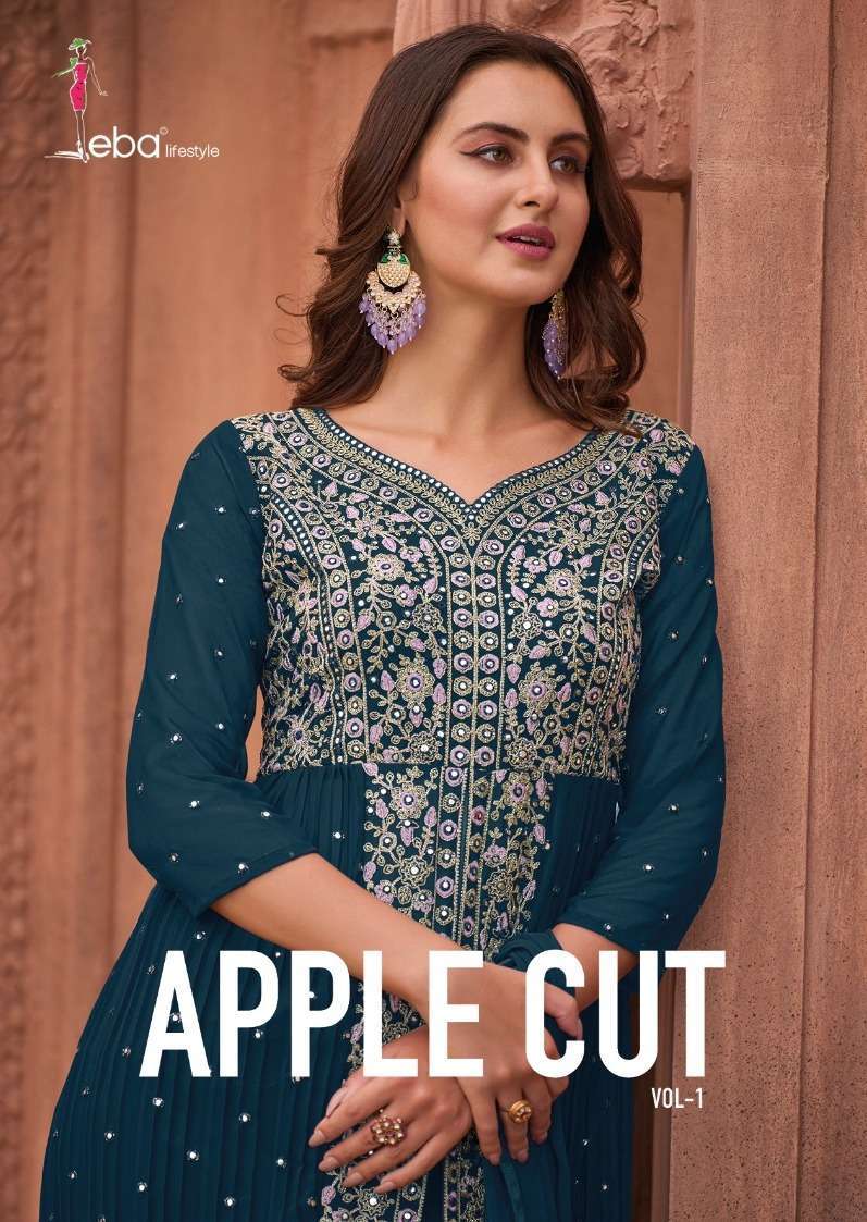 eba apple cut vol 1 series 1561-1564 Blooming Georgette readymade suit