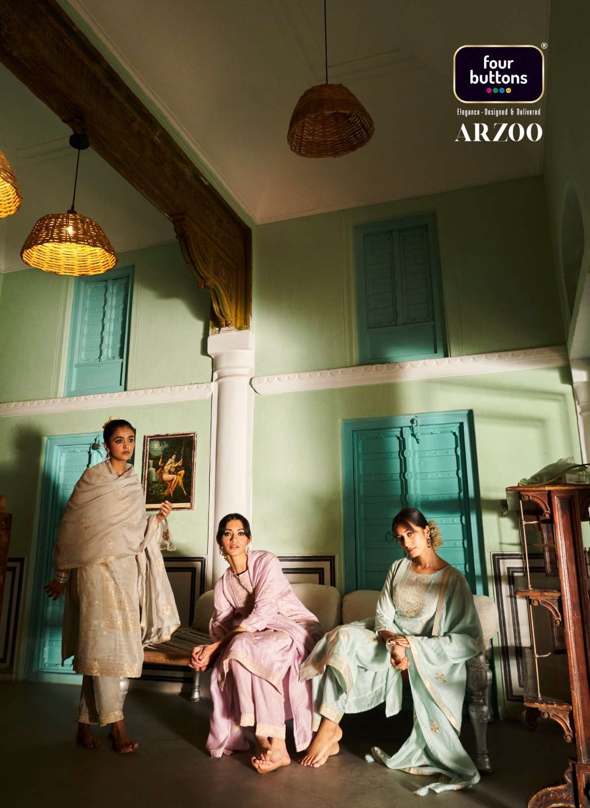 four buttons arzoo series 3211-3216 linen russian jacquard suit 