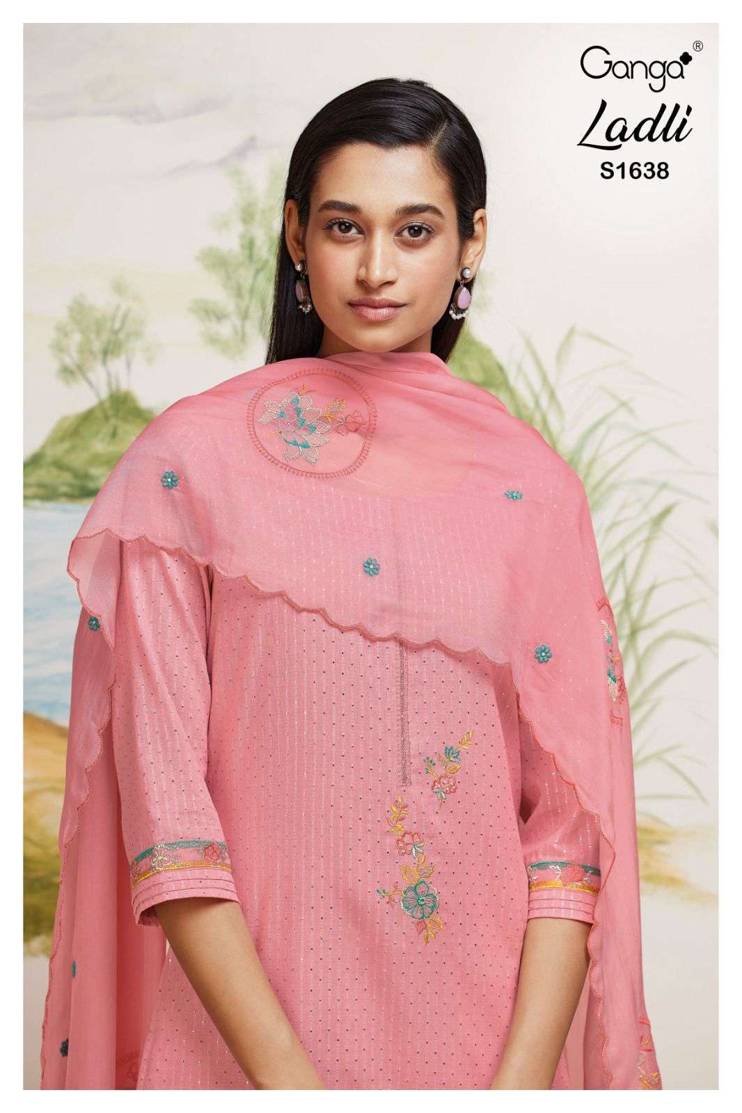 ganga ladli 1638 premium cotton jacquard suit 