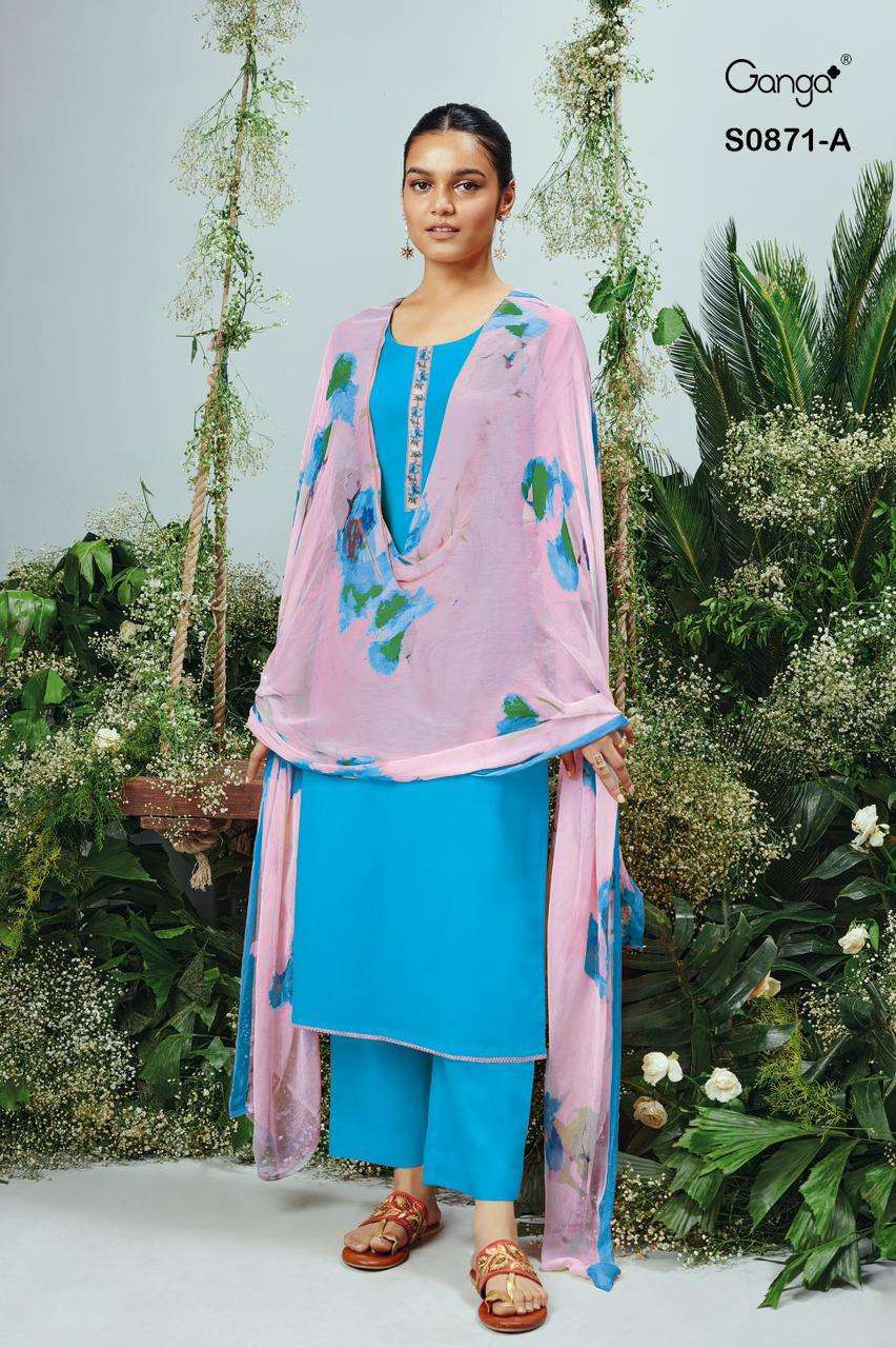 ganga ruha 871 premium cotton suit 