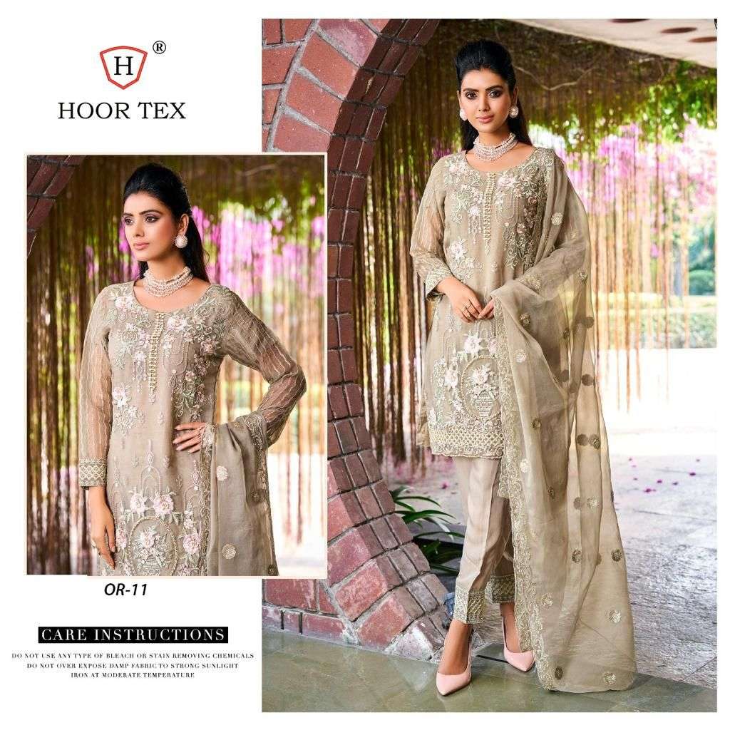 hoor tex OR-11 designer heavy organza suit 