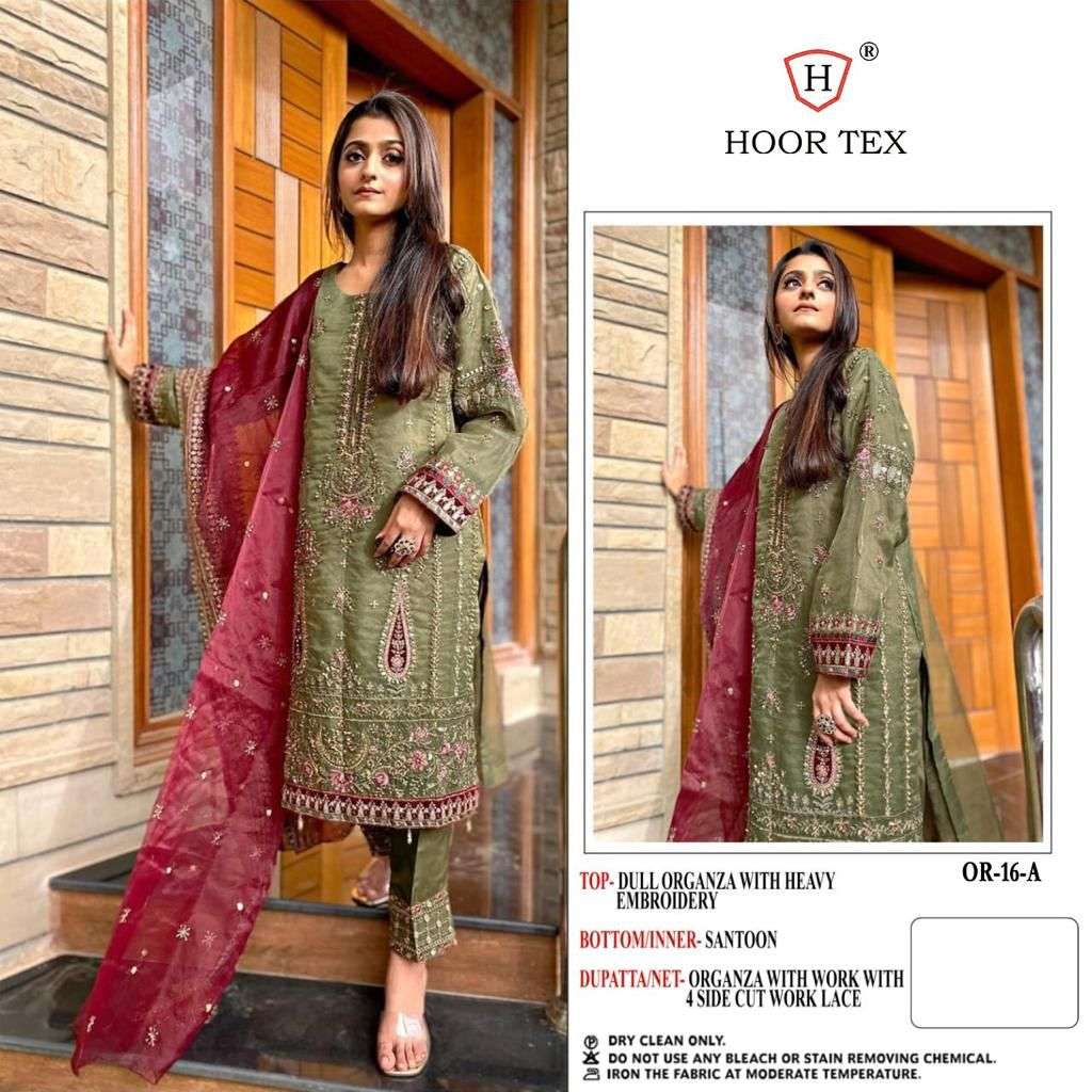 hoor tex OR-16 designer heavy organza suit 