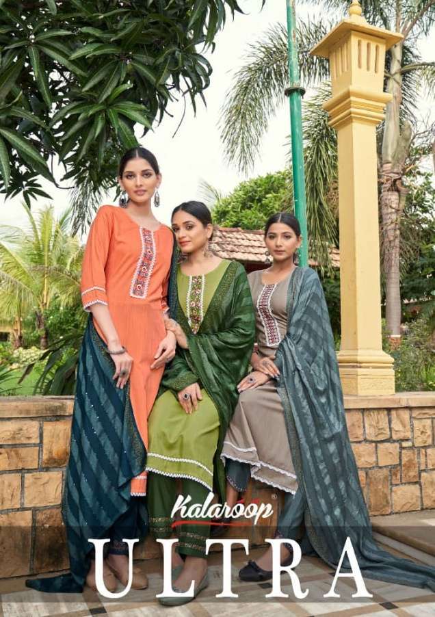 kalaroop ultra series 13462-13467 fancy rayon readymade suit 