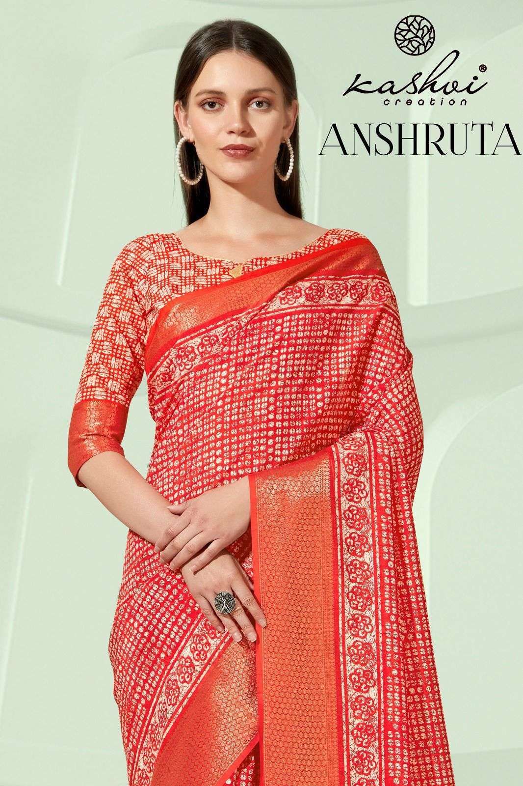 kashvi creation anshruta series 59001-59008 dola jacquard saree