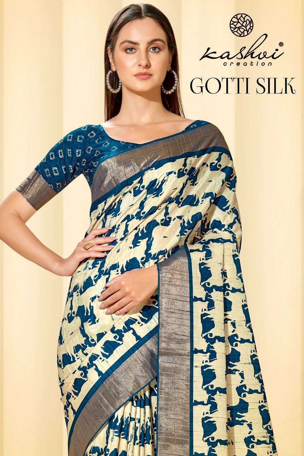 kashvi gotti silk series 65001-65008 gota patti saree