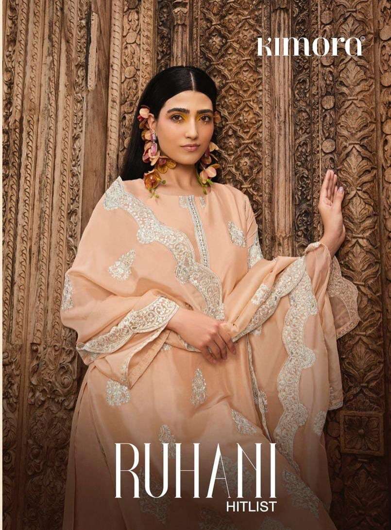 kimora ruhani designer pure silk organza suit 