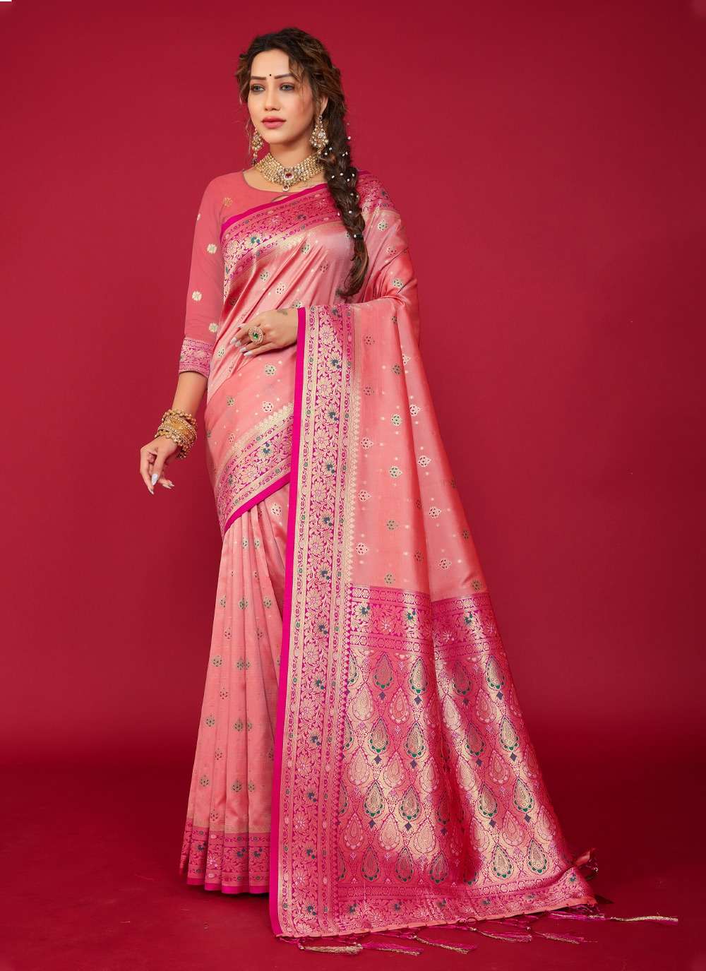 lalpari designer silk saree 