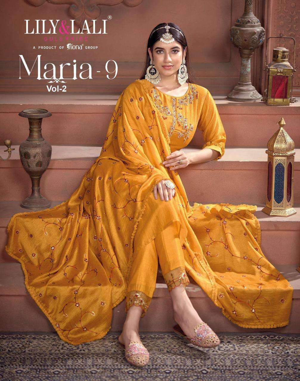 lily & lali maria 9 vol 2 series 11201-11206 super silk readymade suit 