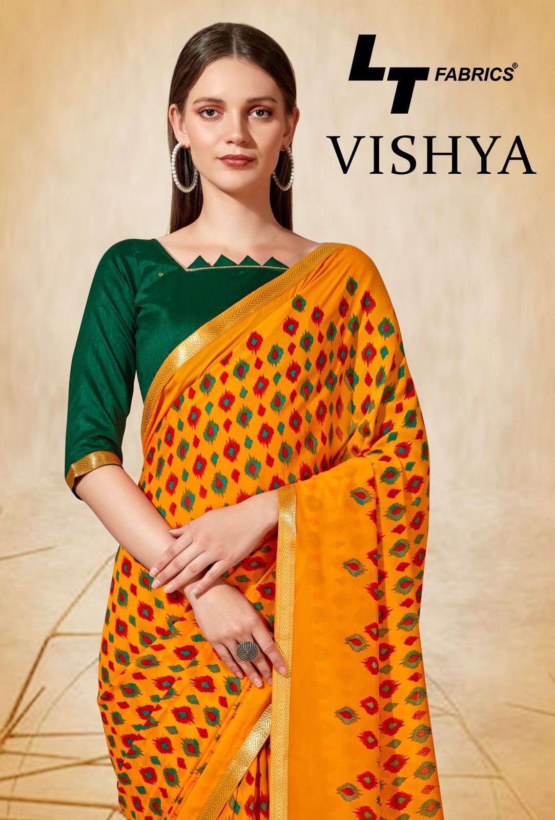 lt fabrics vishya series 51001-51010 micro printed saree
