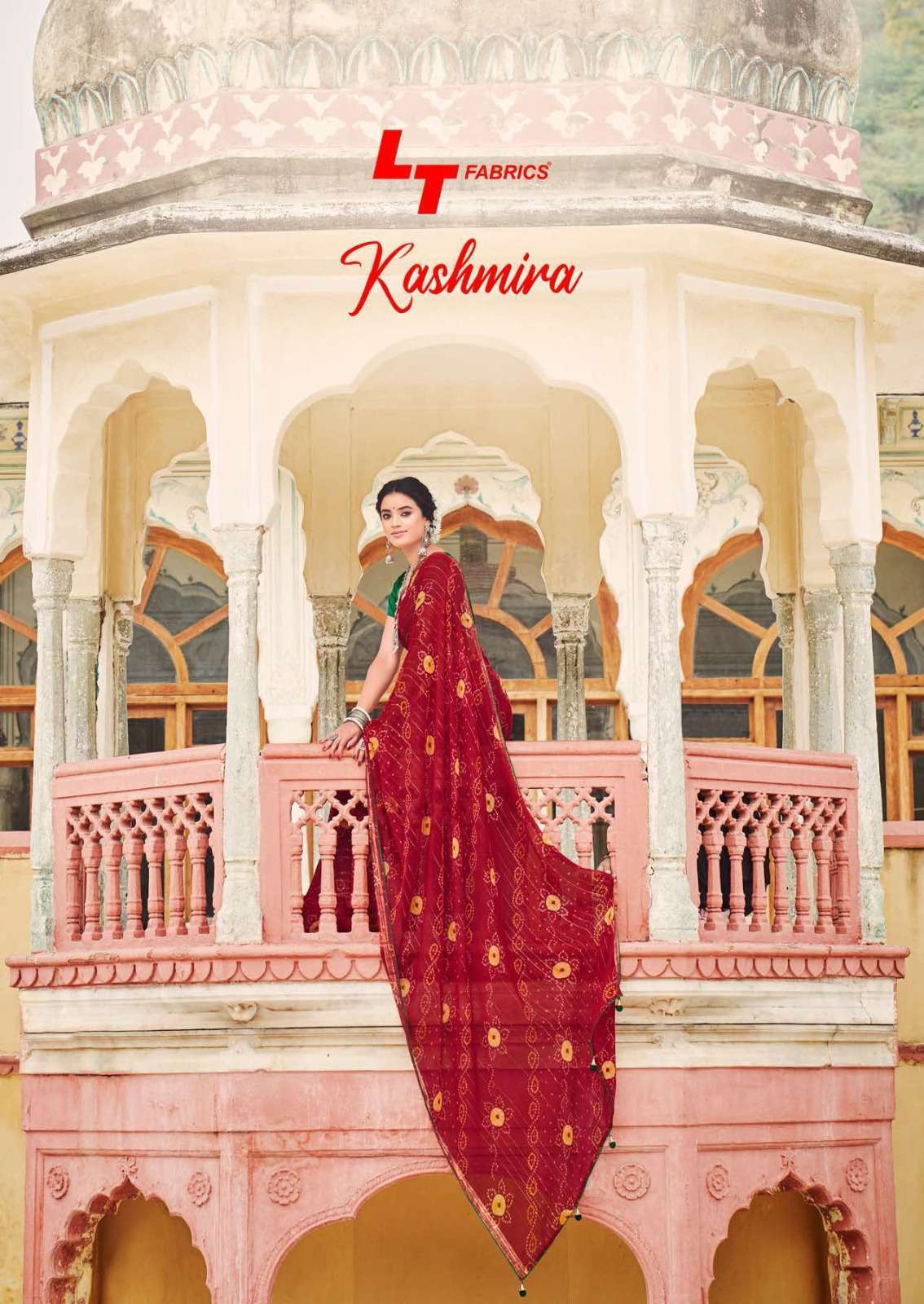 lt fashion kashmira series 2901-2910 golden chiffon saree