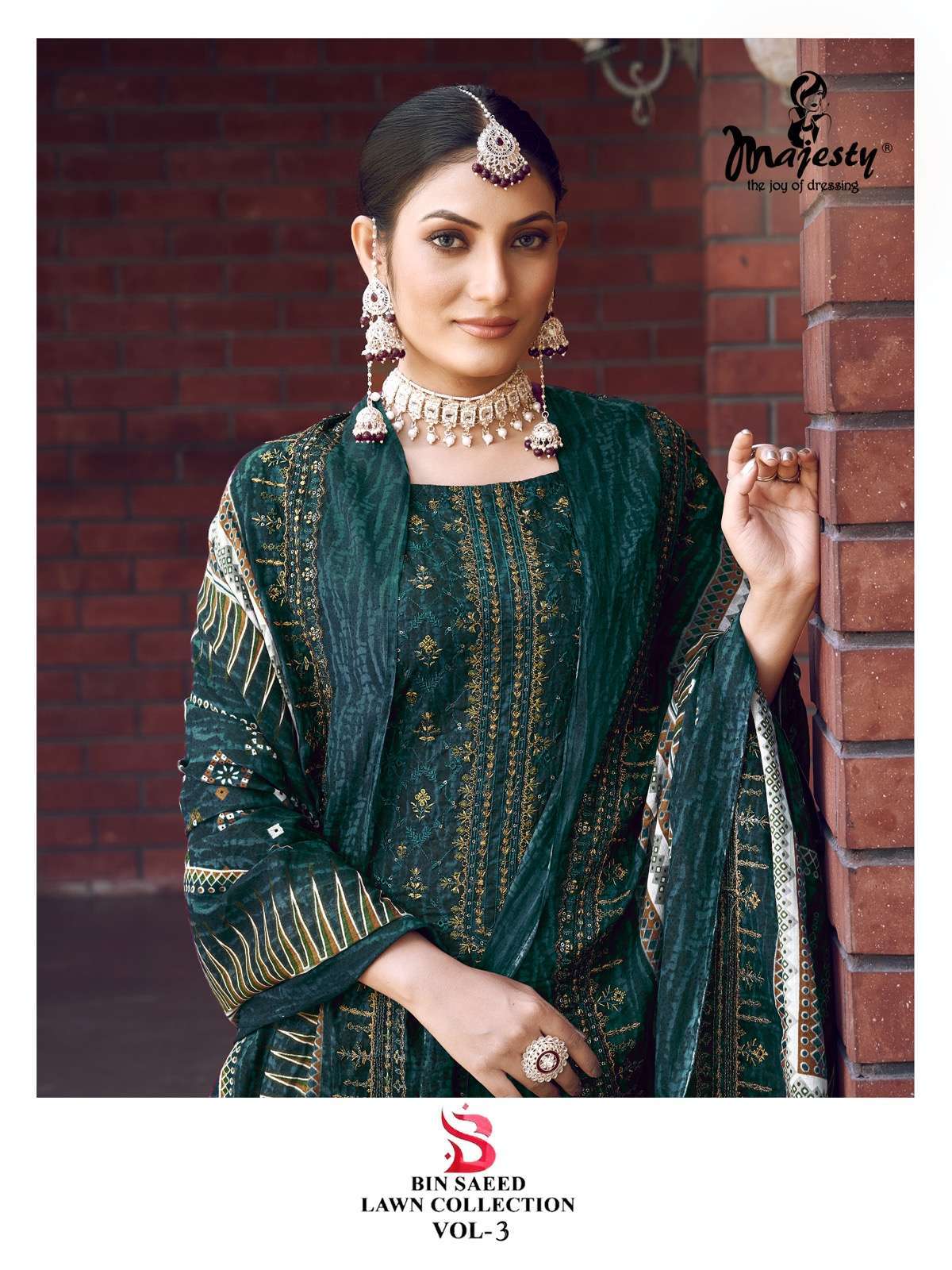 majesty bin saeed lawn collection vol 3 Pure cotton suit