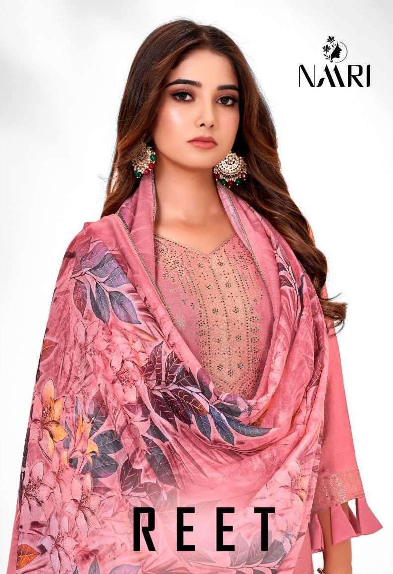 naari reet series 7701-7704 pure viscose muslin suit 