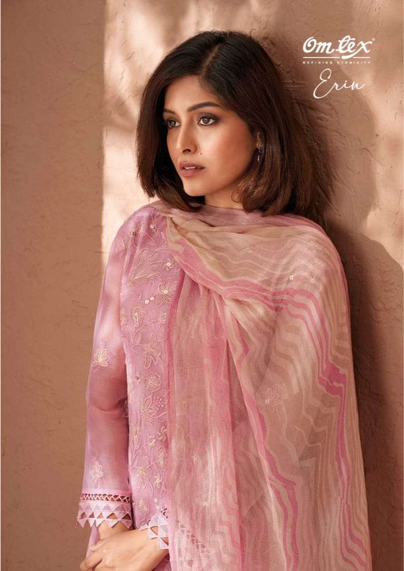 omtex erin series 1701 pure chiffon embroidery suit 