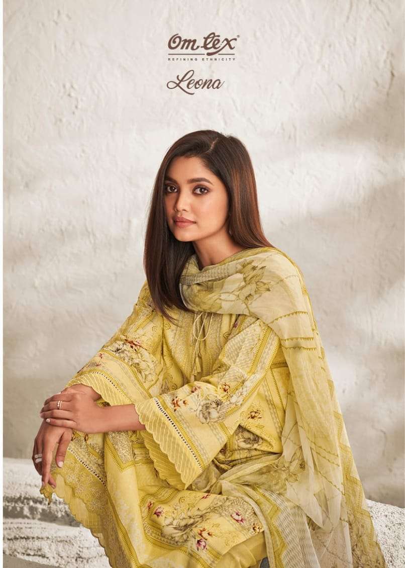 omtex leona series 1801 lawn cotton digital print suit 