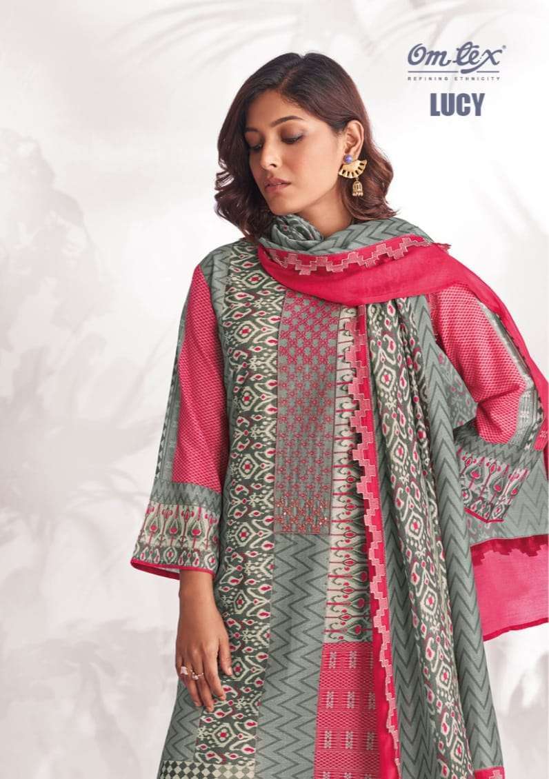 omtex lucy series 1841 lawn cotton digital print suit 