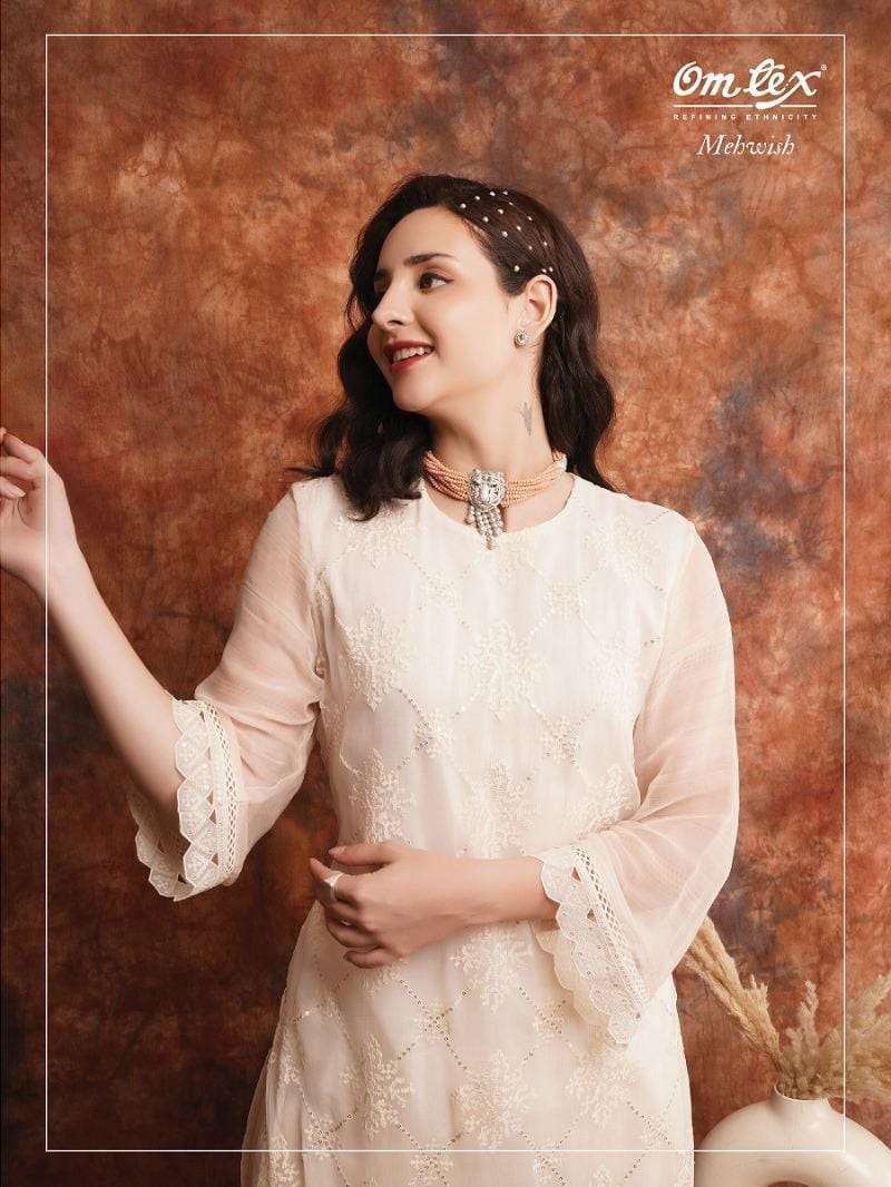 omtex mehwish series 1731 pure chiffon embroidery suit