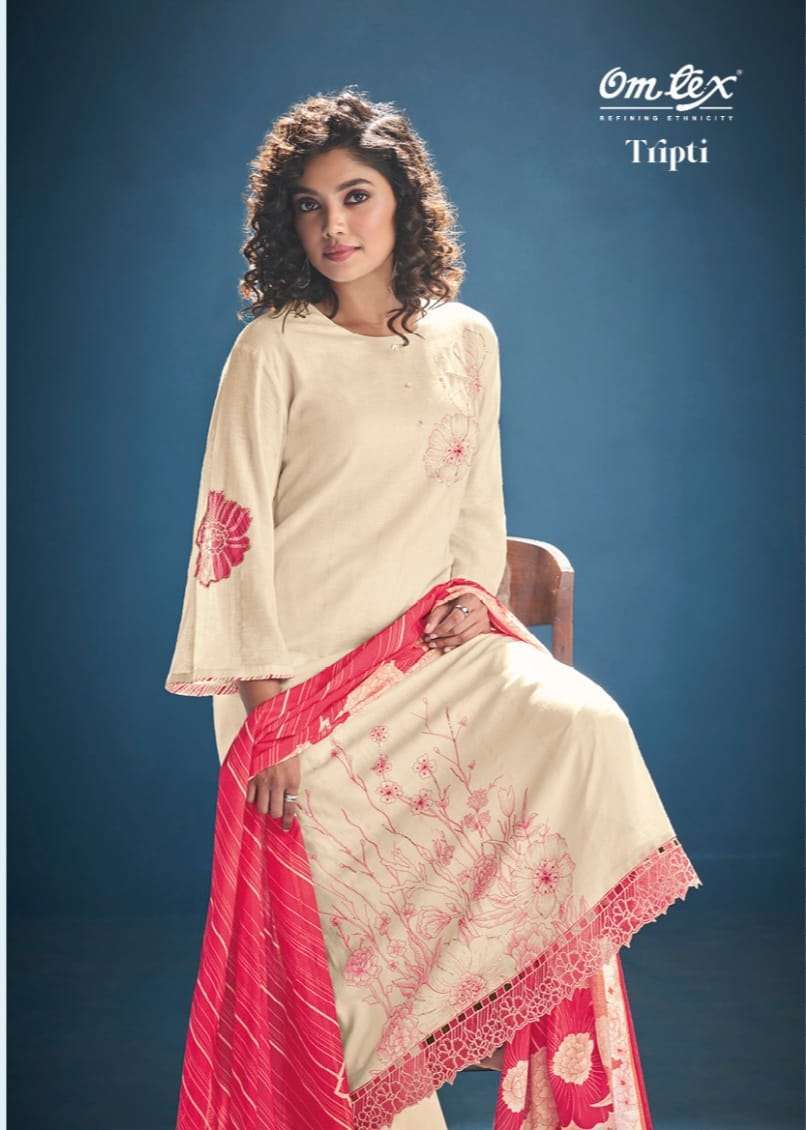 omtex tripti series 1871 ruia linen digital print work suit 