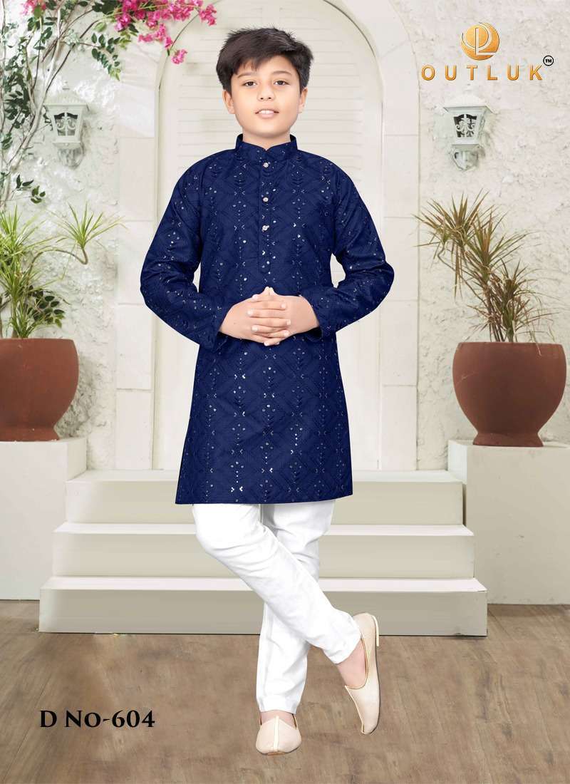 outluk kids vol 6 series 601-604 Cotton with Lucknowi kurta