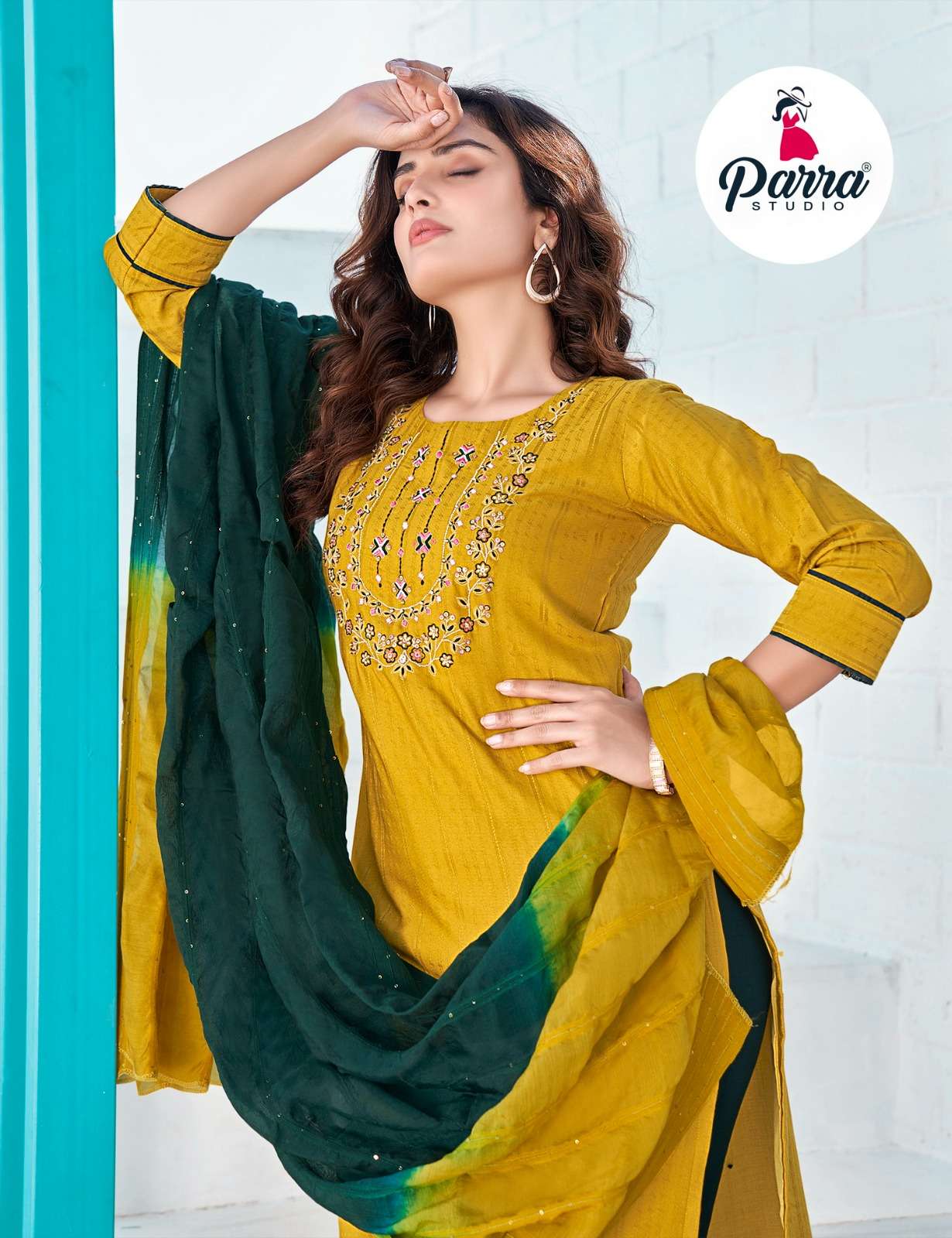 parra studio sonam vol 2 series 2001-2006 rayon readymade suit 