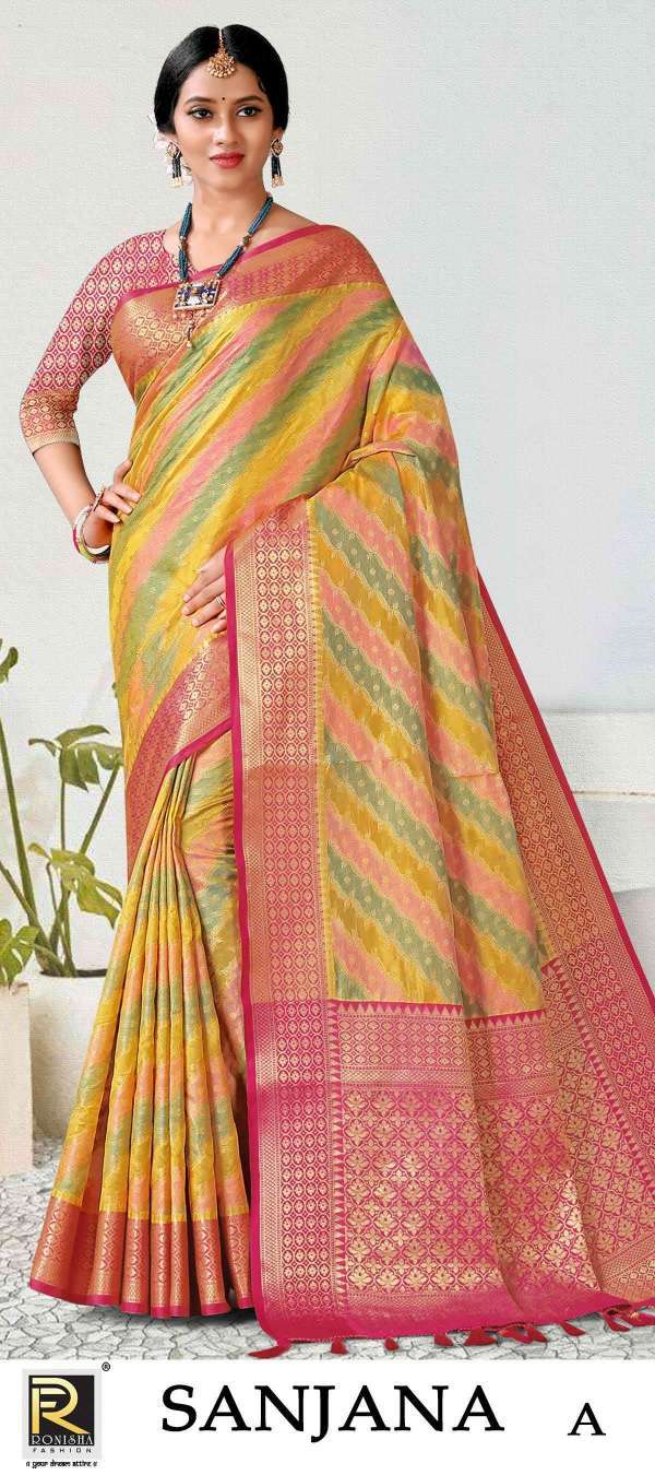 Ranjna saree Sanjana banarasi silk rich look saree