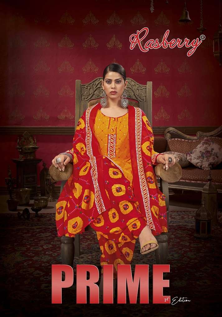 Rasberry Prime Vol-1 series 1001-1012 Indo Cotton readymade suit 