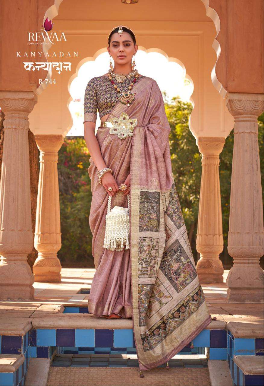 reewa kanyadaan soft kachhi silk saree