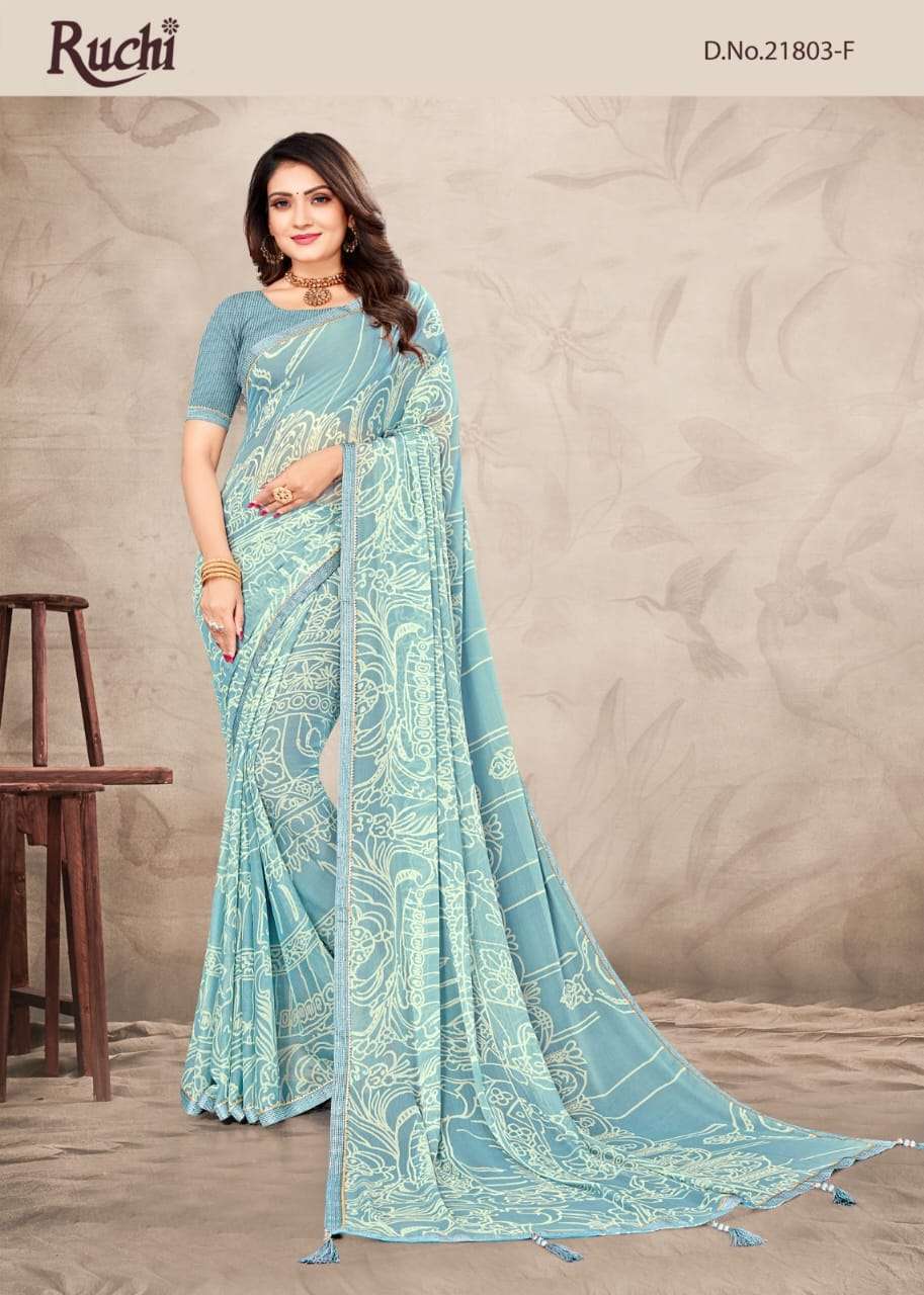 ruchi dhun vol 3 series 21803 Chiffon saree