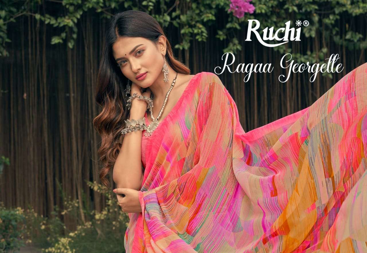 ruchi ragaa georgette vol 4 series 22601-22606 Georgette saree