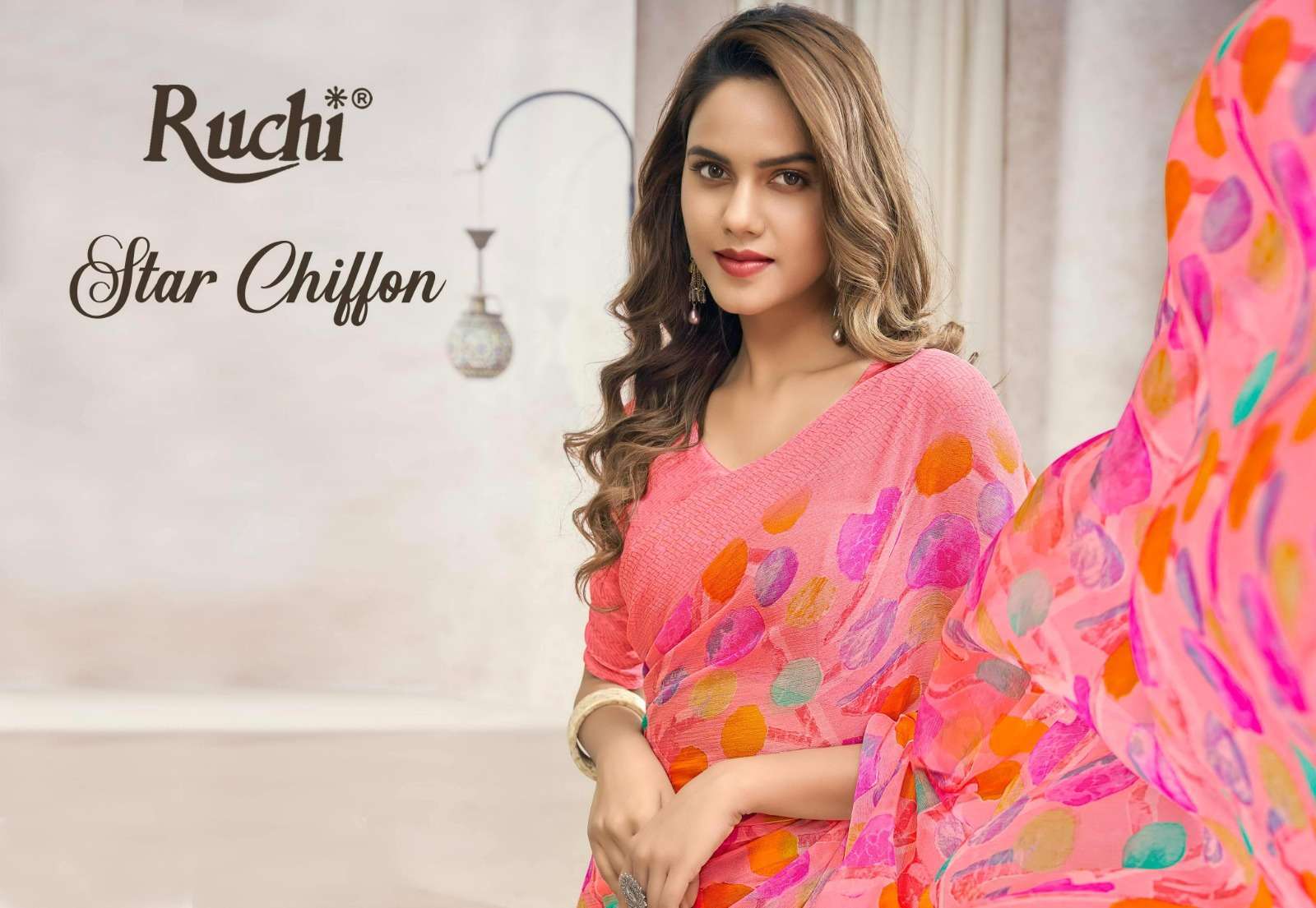 ruchi star chiffon 88 edition series 20401-20406 chiffon saree