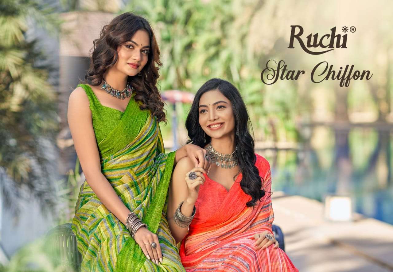 ruchi star chiffon series 22301-22303 chiffon saree