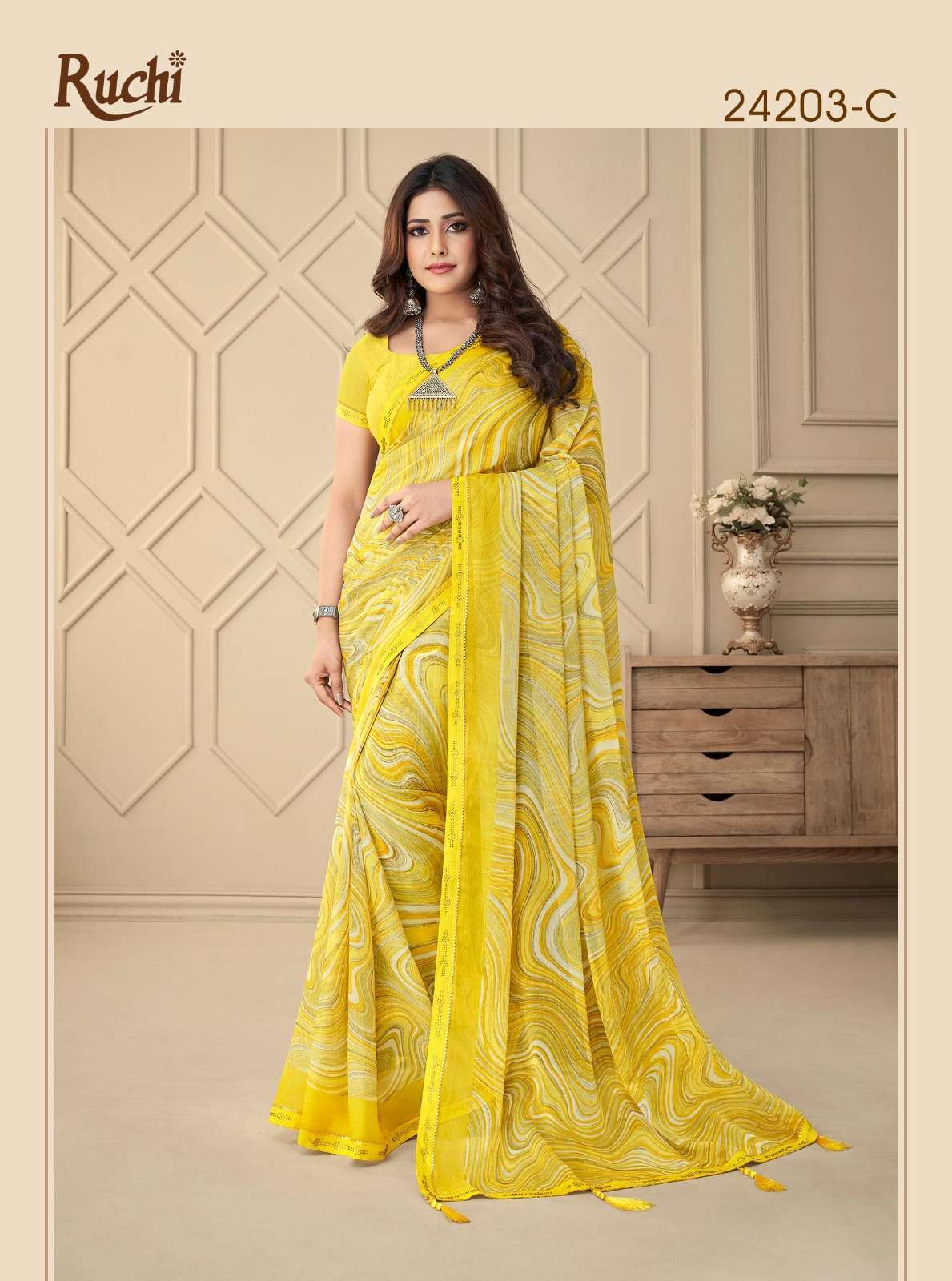 ruchi vanilla series 24201-24203 chiffon saree