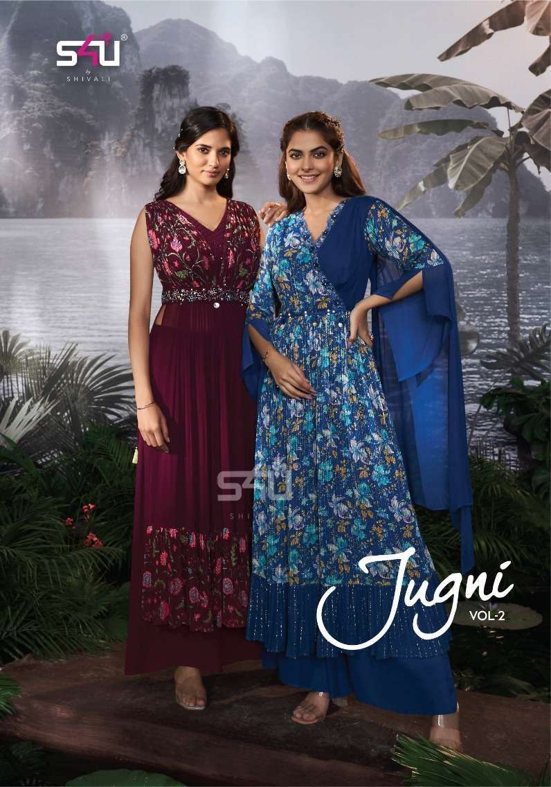 s4u jugni vol 2 series 01-06 Pure chinnon and Georgette readymade suit 