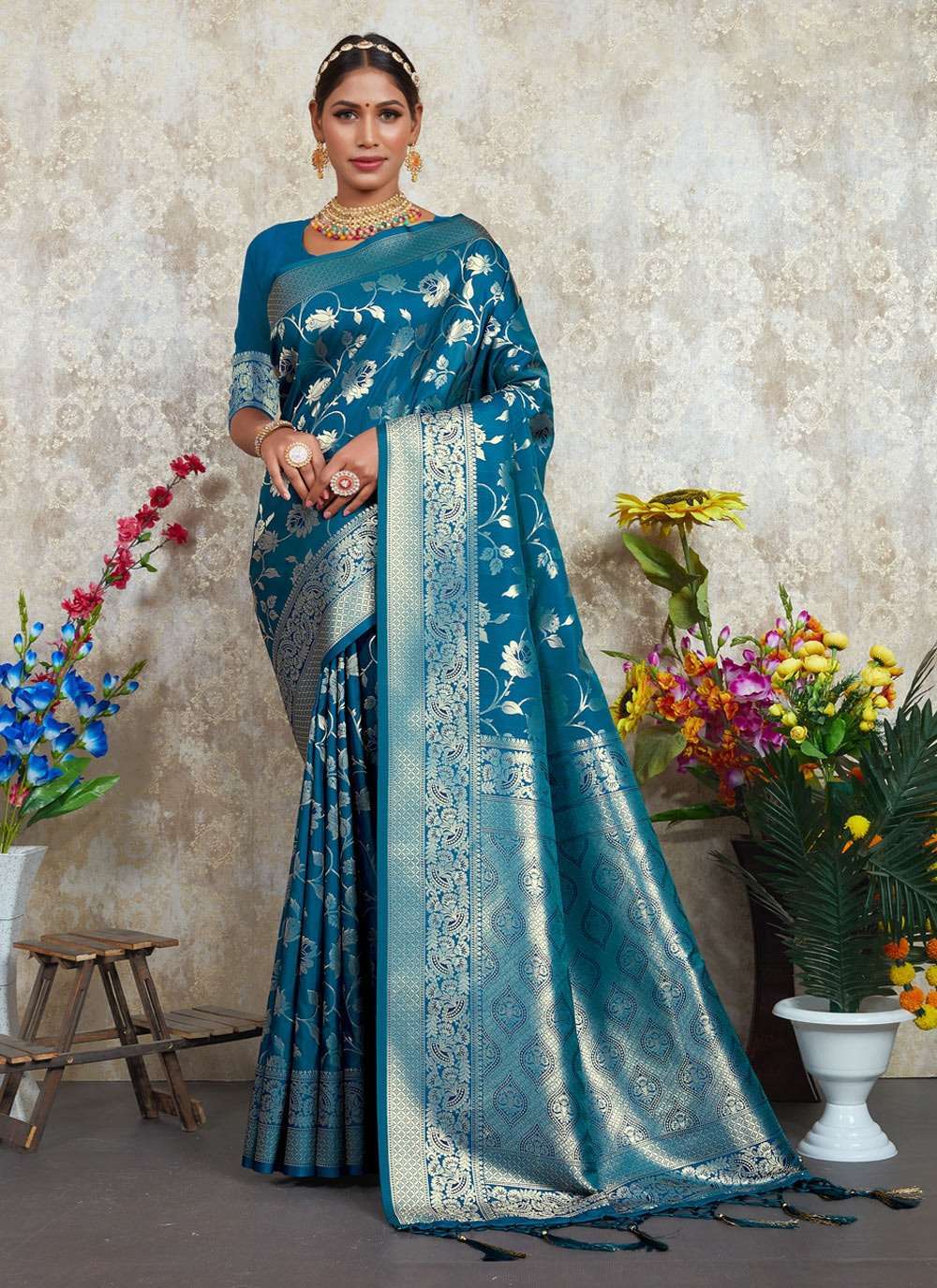 sangam bhavika silk series 14019-14024 silk saree