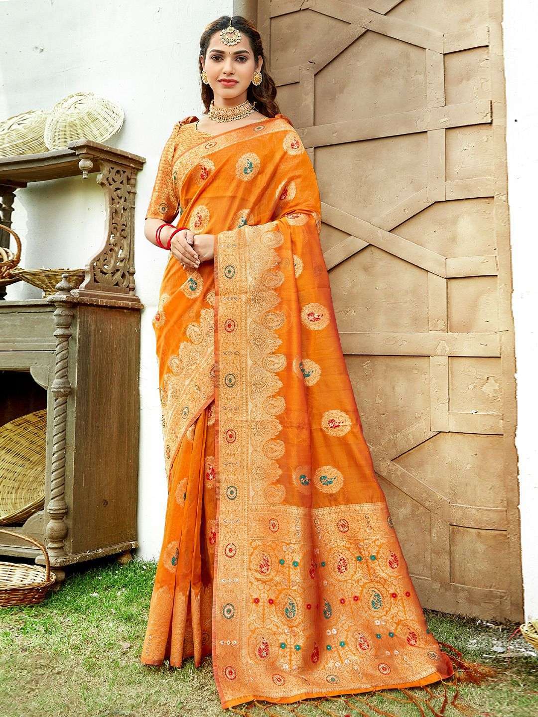 sangam shivalik series 1001-1006 Organza saree