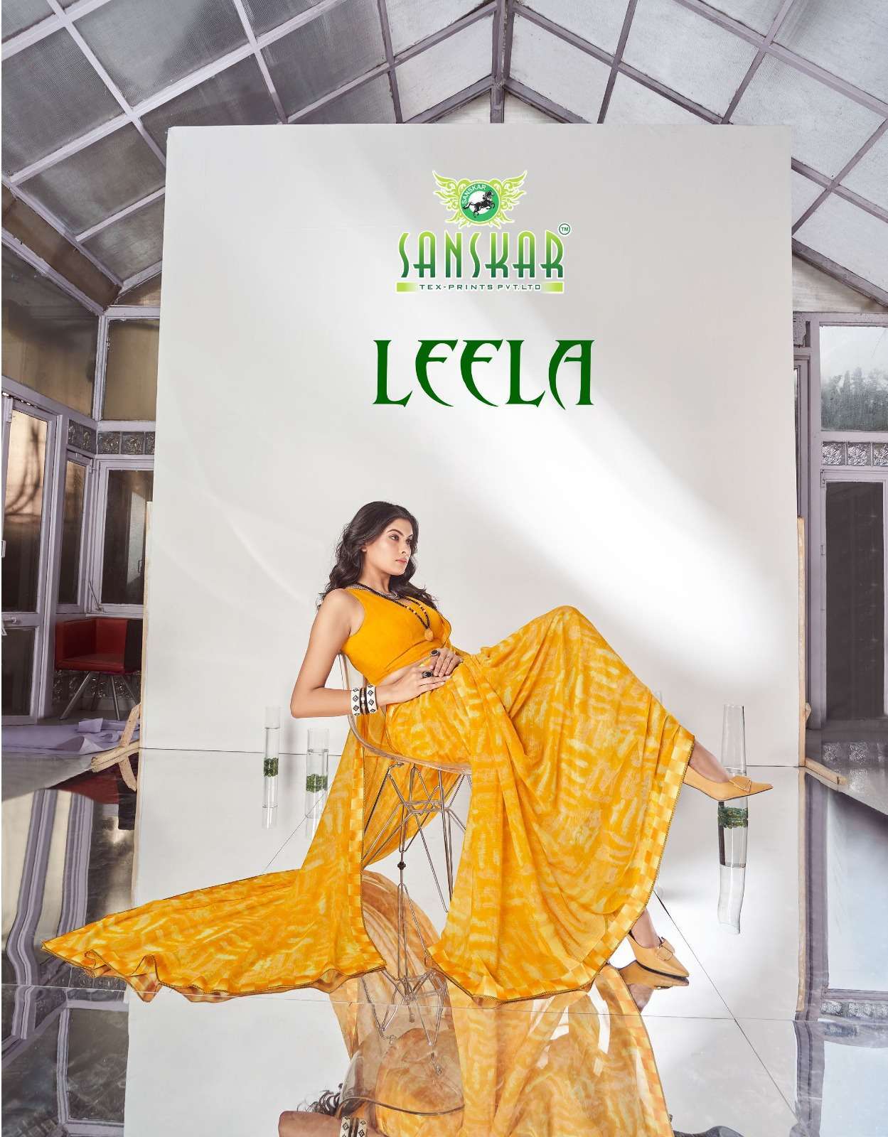 sanskar tex leela series 40001-40012 Bember Georgette saree